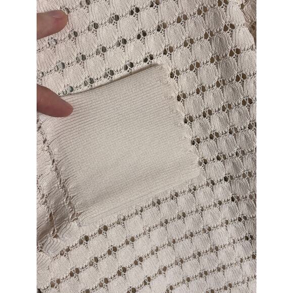 Sandro Cardigan Cropped Sweater Lace Crochet Lovely & Sweet ~ Sz 2 Small - Picture 5 of 10